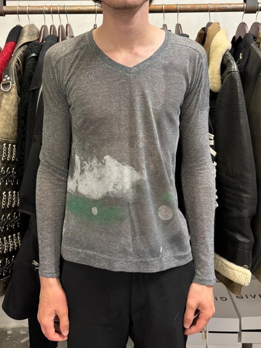 Marithe + Francois Girbaud × Vintage 2000s Marithé + François Girbaud Grey Contemporary V Neck Longsleeves Size US XS / EU 42 / 0 - 2 Thumbnail