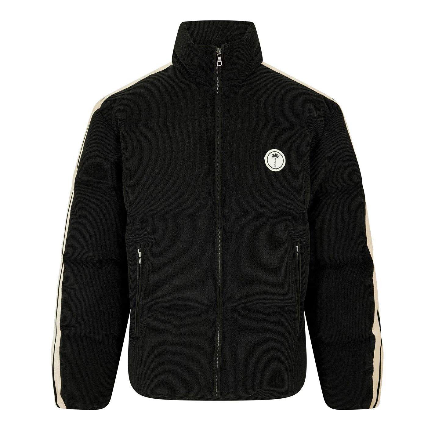 Palm Angels o1g2r1mq0426 Tree Logo Corduroy Down Puffer Jacket Black Size US XS / EU 42 / 0 - 1 Thumbnail