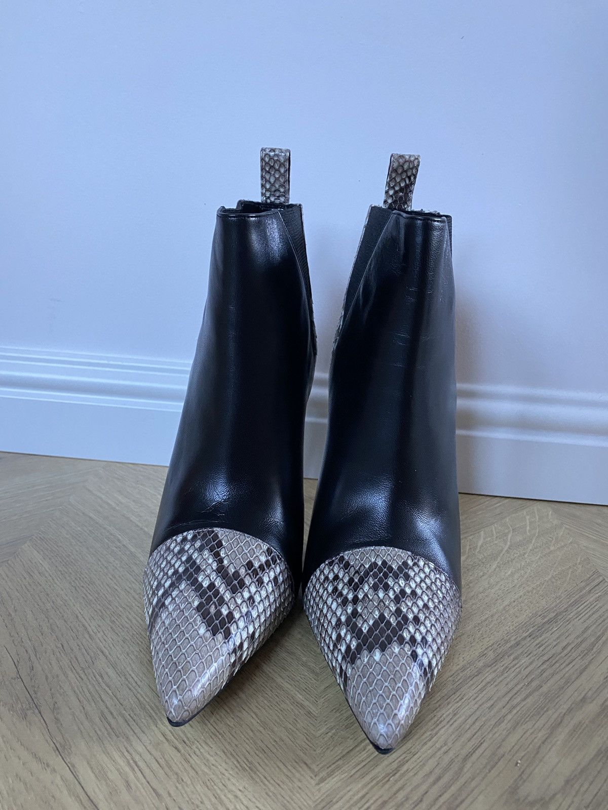 Designer × Gucci Gucci leather ankle boots Roccia phyton pointed toe Size US 8 / IT 38 - 3 Thumbnail