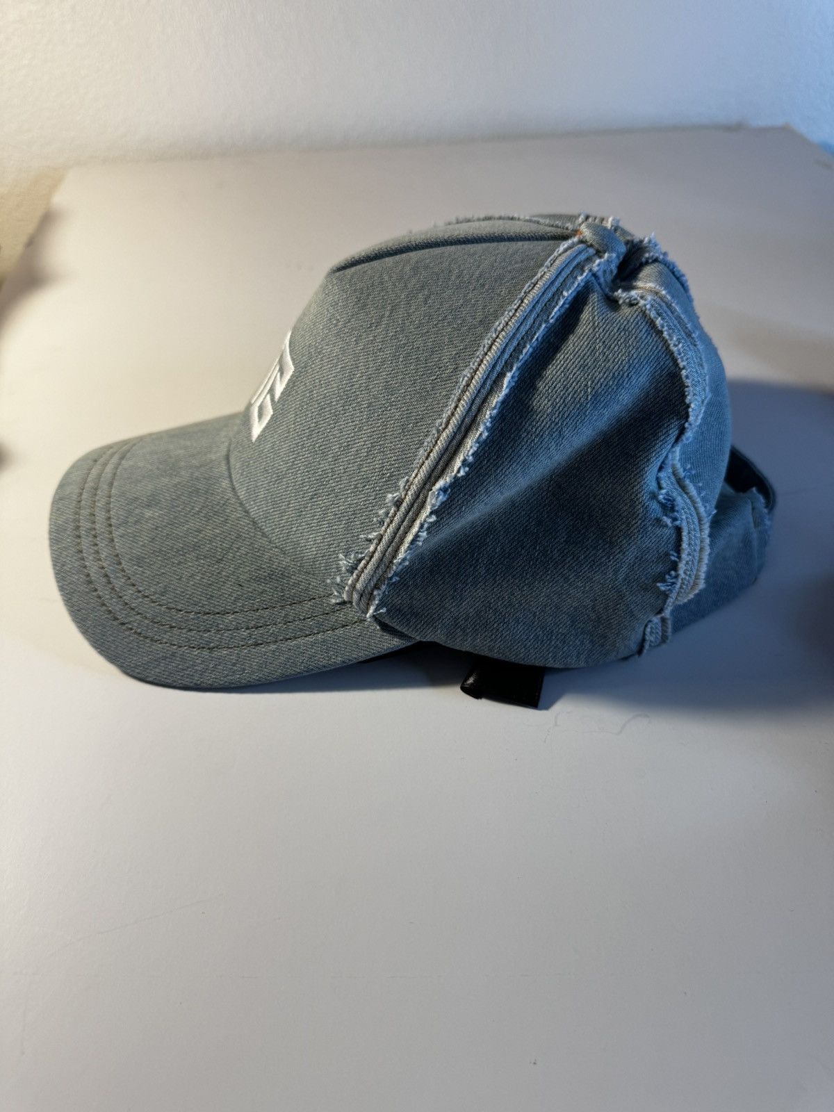 Balmain Balmain cap blue jean denim monogram embroidered logo NWT Size ONE SIZE - 5 Thumbnail