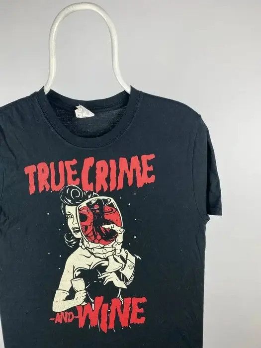Band Tees True crime and wine T-shirt lady size M vintage band tee Size US M / EU 48-50 / 2 - 2 Thumbnail