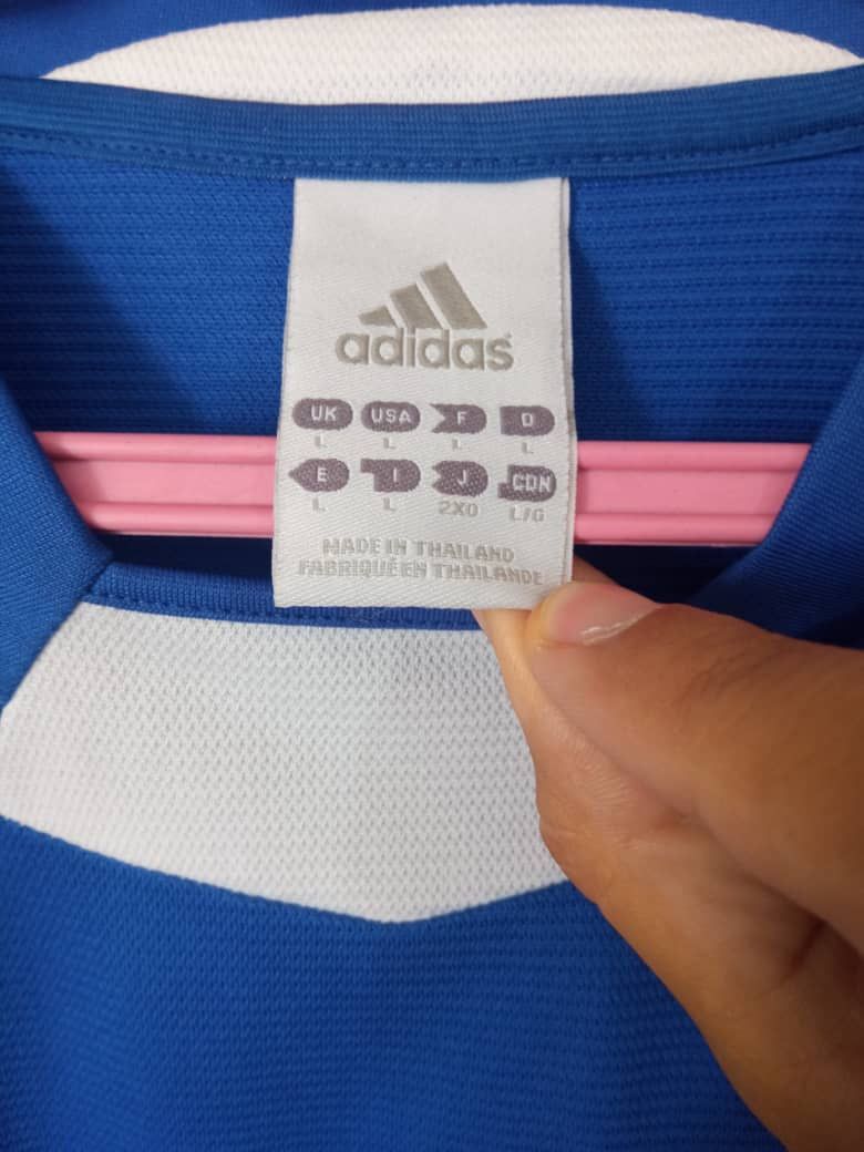 Adidas × Vintage 2004/06 ADIDAS GREECE HOME CHAMPIONS SOCCER JERSEY SHIRT Size US L / EU 52-54 / 3 - 4 Thumbnail