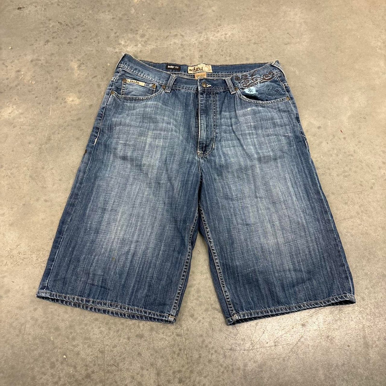 Ecko Unltd. Vintage Y2K Ecko Untld Grunge Embroidered Baggy Jorts Size US 36 / EU 52 - 5 Thumbnail