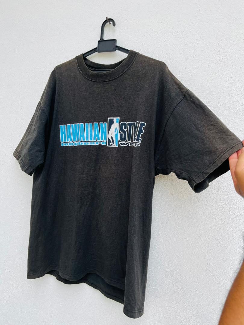 Vintage Vintage 90s Hawaiian Longboard Streetwear Fashion Style Size US XL / EU 56 / 4 - 4 Thumbnail