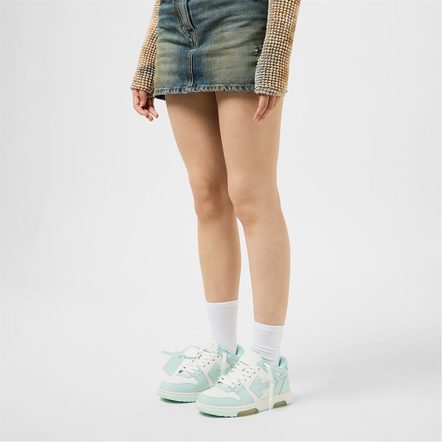 Off-White o1g2r1mq1224 Office Trainer in White & SeaFoa Size US 11 / IT 41 - 6 Thumbnail