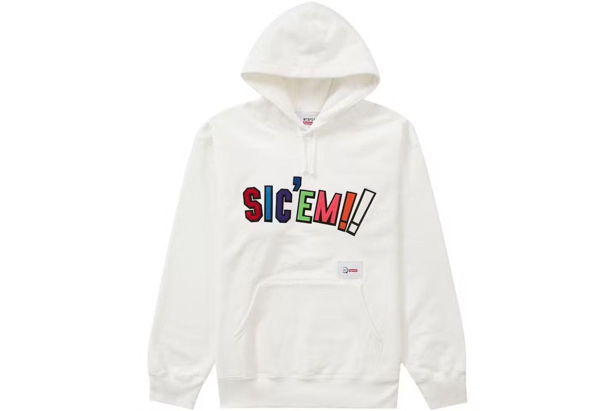 Supreme Wtaps Varsity Supreme WTAPS Sic'em! Tee White Men's FW21 US