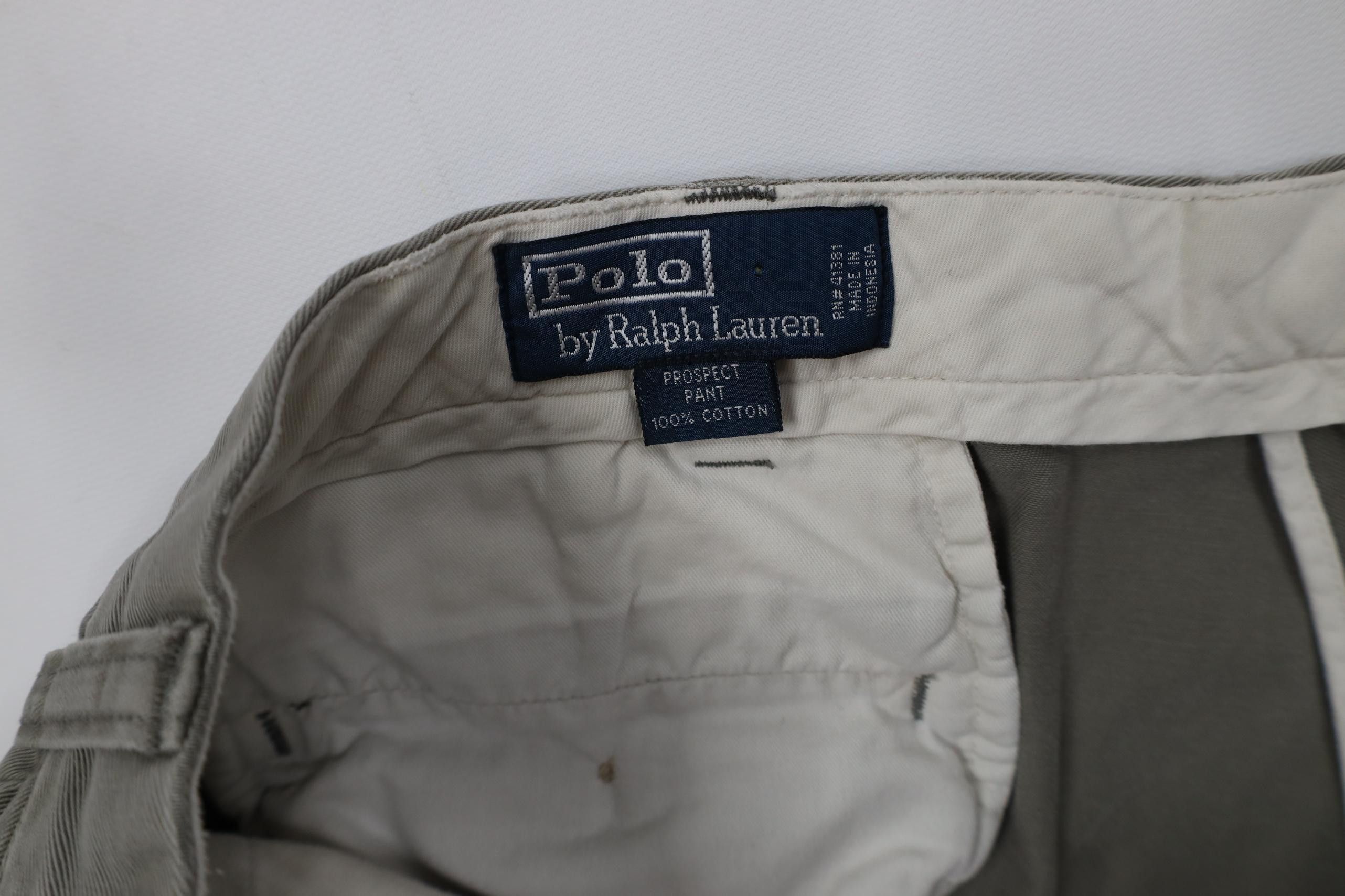 Polo Ralph Lauren Vintage 90s Ralph Lauren Prospect Wide Leg Chino Pants Green Size US 40 / EU 56 - 9 Thumbnail