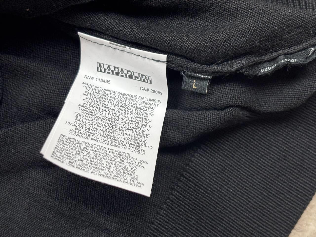 Napapijri Napapijri Black Cotton Knit Pullover Logo Patch L Size US L / EU 52-54 / 3 - 8 Thumbnail