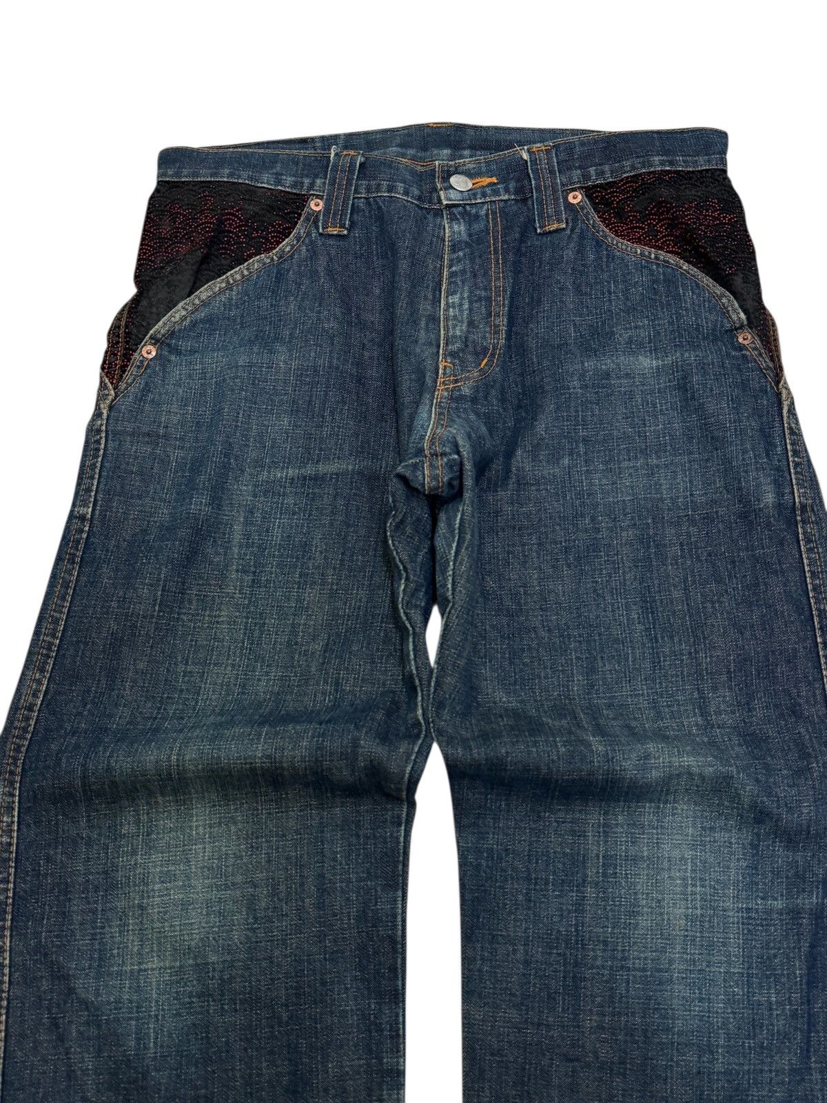 Japanese Brand Juvenile Delinquent Eastern Iconography Embroidery Distress Size US 32 / EU 48 - 3 Thumbnail
