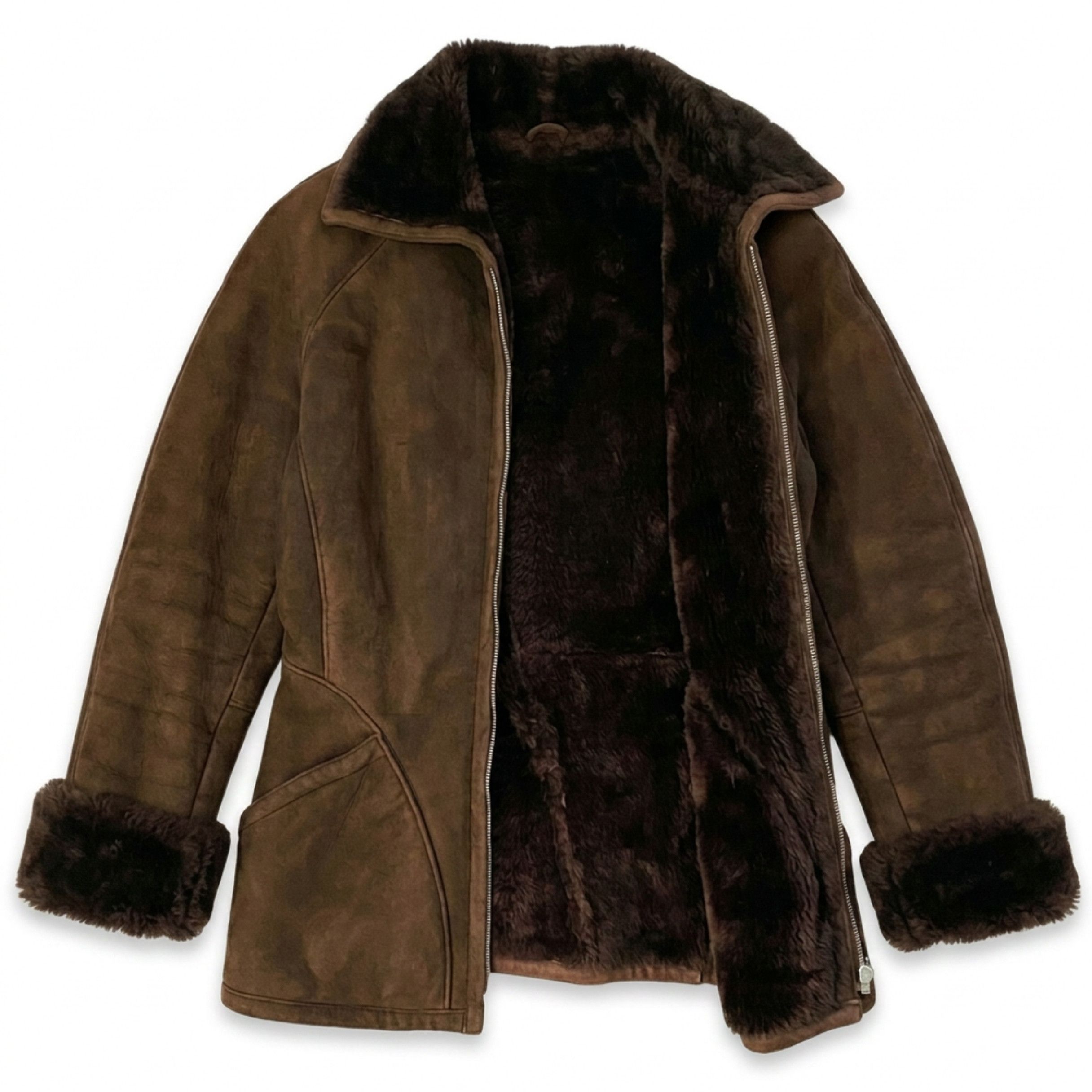 Thierry Mugler Thierry Mugler Original Blue Tag 100% Lamb Shearling Jacket Size S / US 4 / IT 40 - 3 Thumbnail