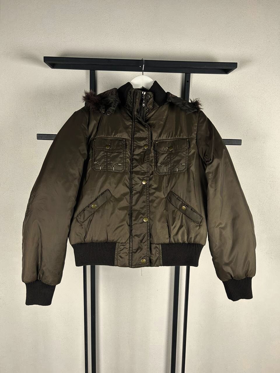 Vintage Puffer Jacket Fur Hood Military Utility Y2K Core Winter Size US M / EU 48-50 / 2 - 4 Thumbnail
