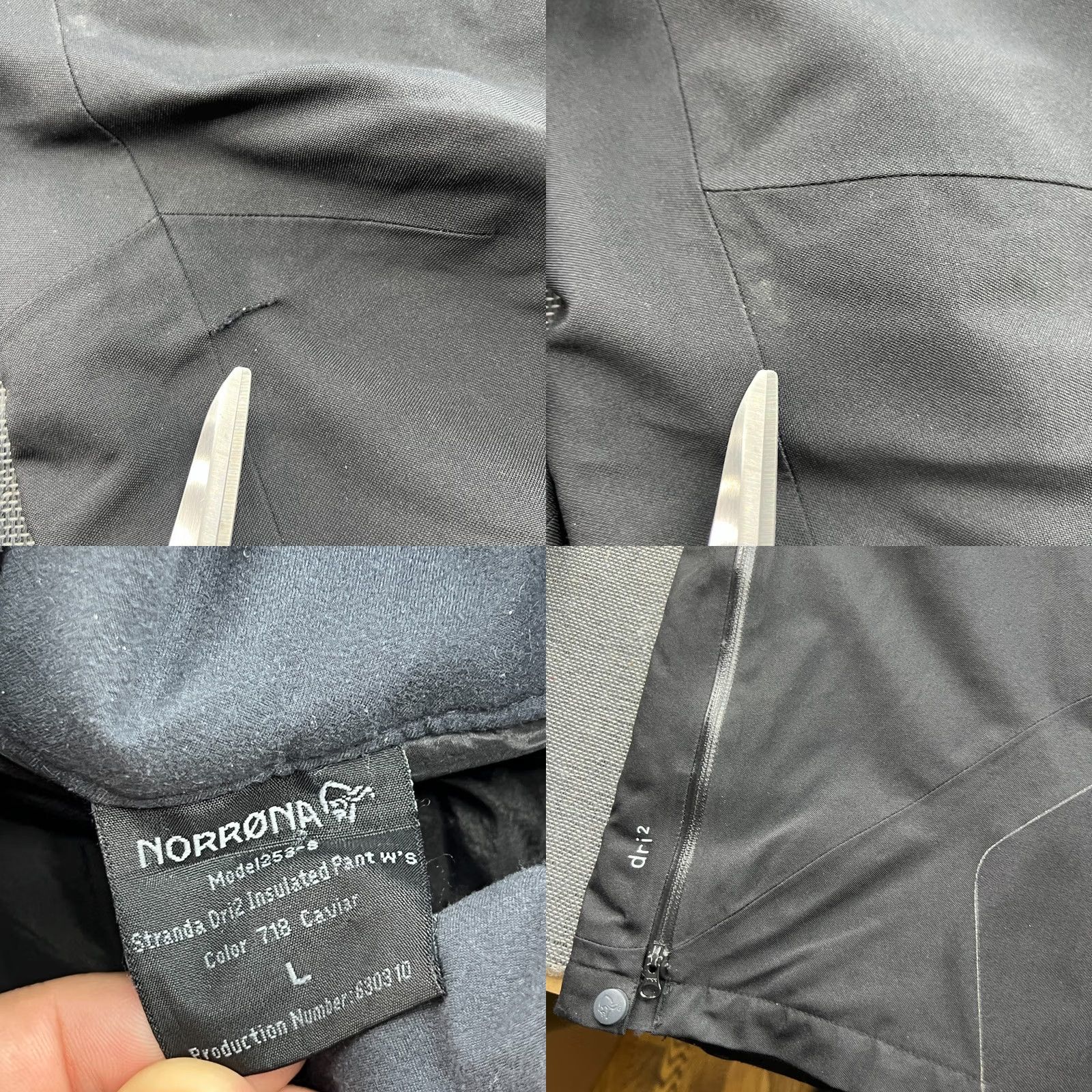 Vintage Norrona Stranda Dri2 Insulated Snow Pants Womens Large Black Snowboard Size 36" / US 14 / IT 50 - 8 Thumbnail