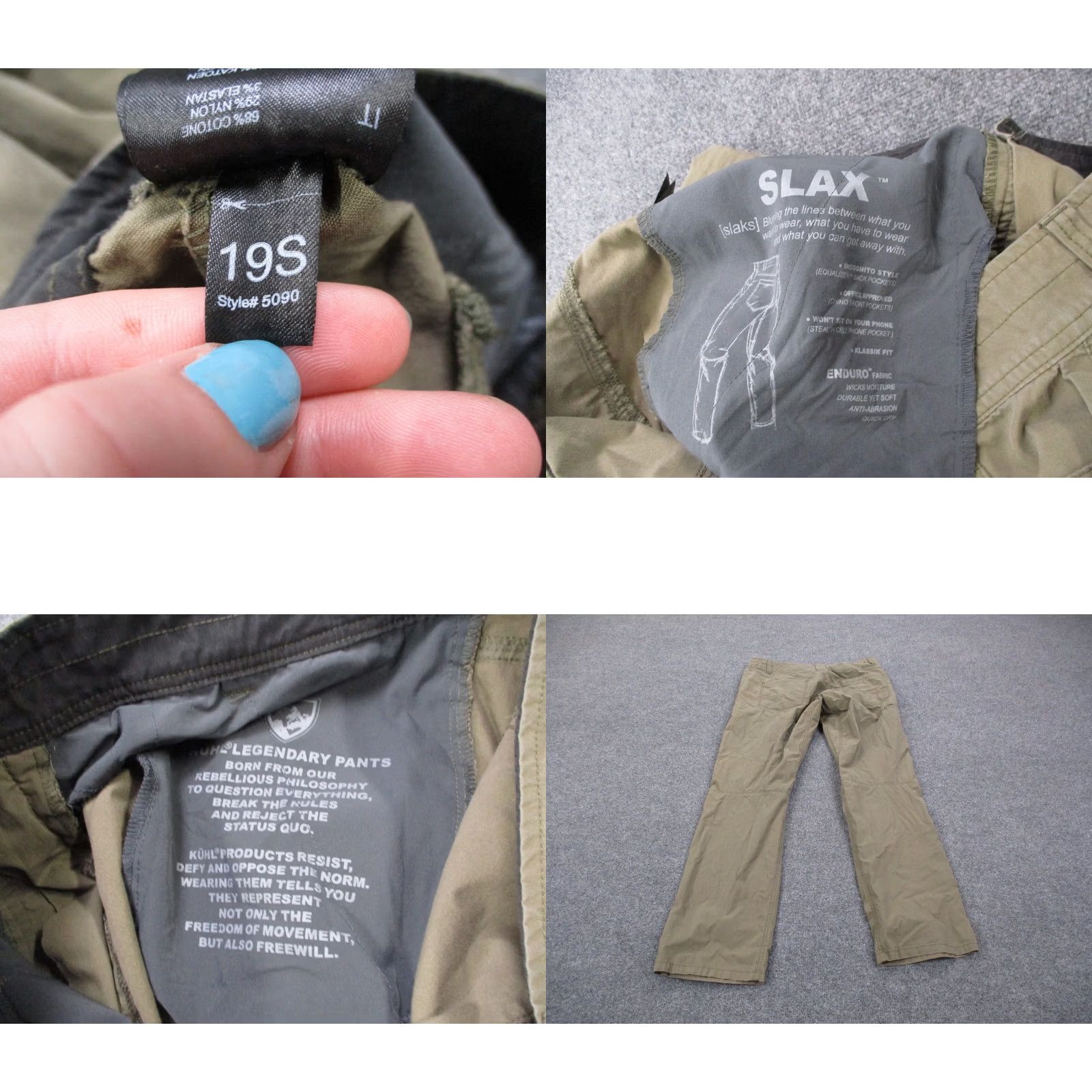 Vintage Kuhl Pants Mens 34 X 32 Beige Slax Carpenter Pants Mens Regular Size 34 Beige Pockets Casual Rock Climbing Hiking Utility Size US 33 - 9 Thumbnail