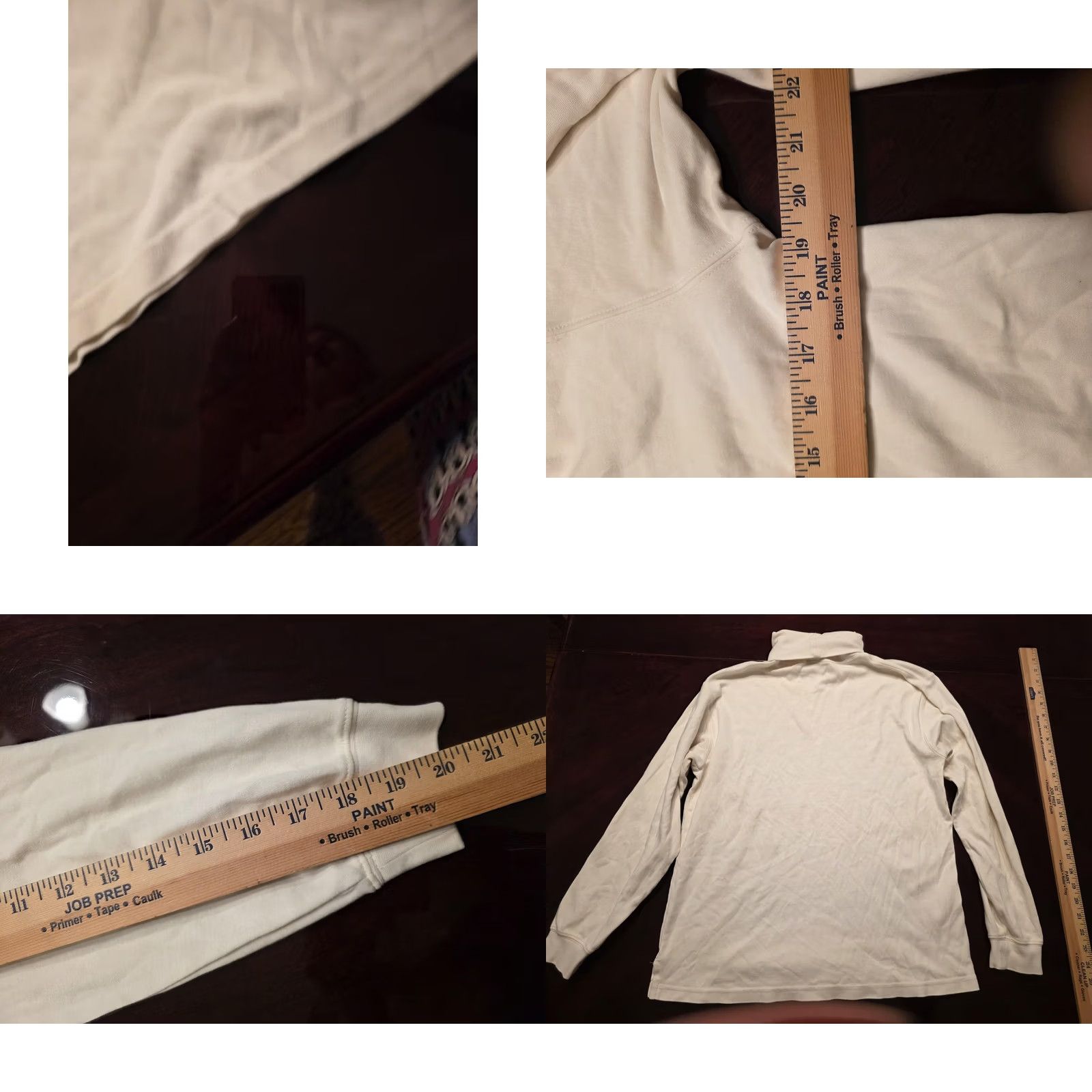 Vintage VINTAGE L.L. Bean Shirt Womens Large White Turtleneck Long Sleeve Cotton Jersey Size L / US 10 / IT 46 - 8 Thumbnail