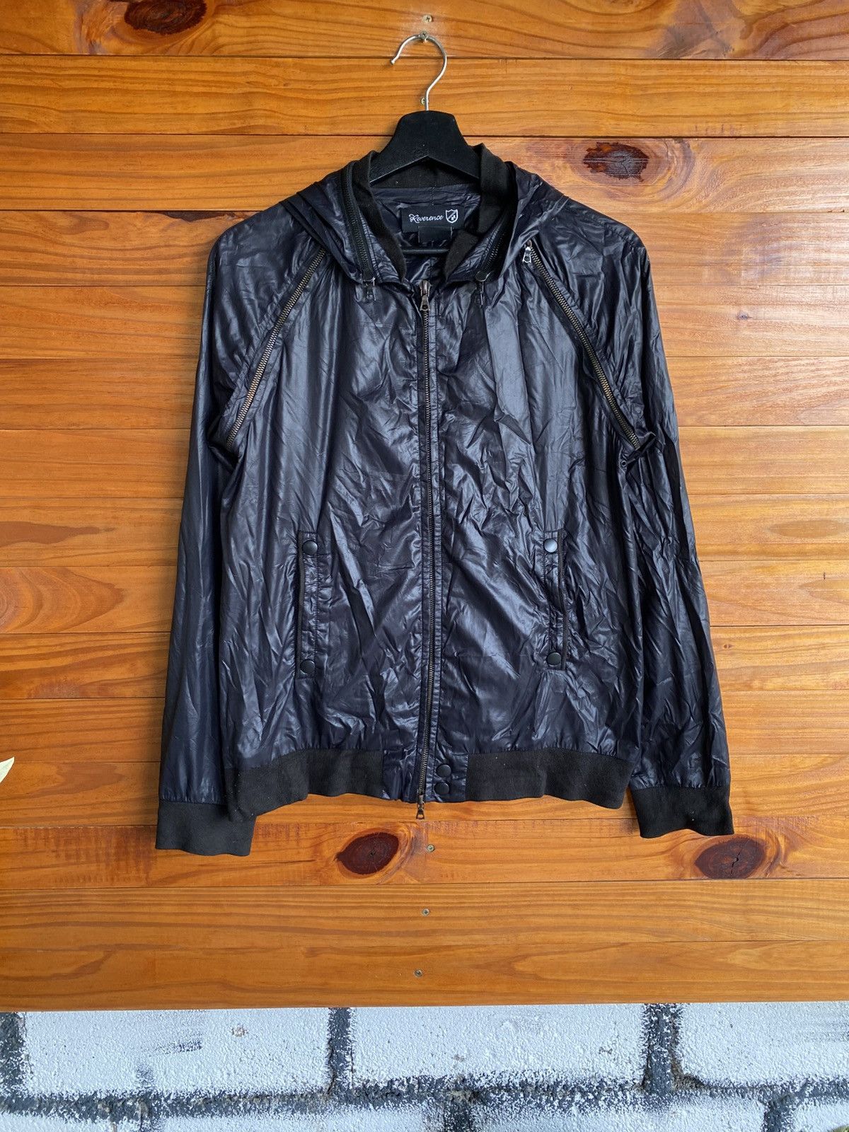 Japanese Brand Reverence Lightweight Hooded Jacket – Black Technical Zip Size US S / EU 44-46 / 1 - 3 Thumbnail