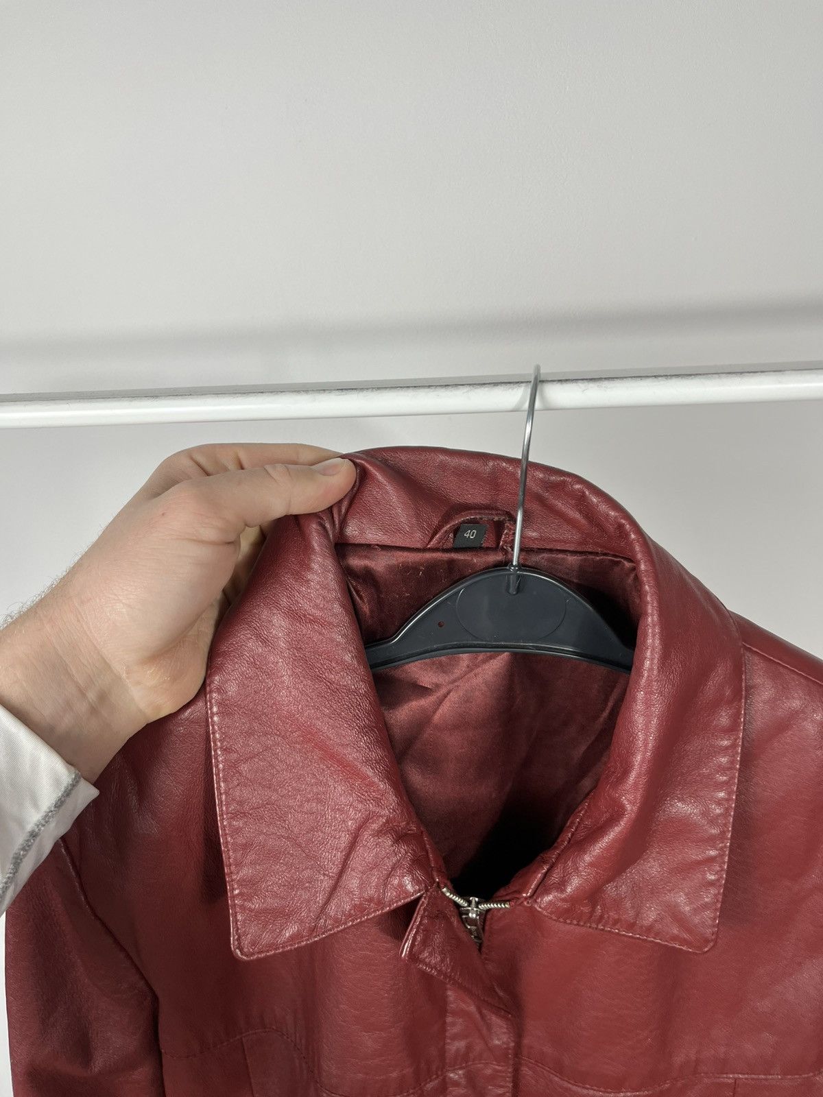 Leather Vintage Red Leather Jacket Womens Size 40 Zip Front Size S / US 4 / IT 40 - 6 Thumbnail