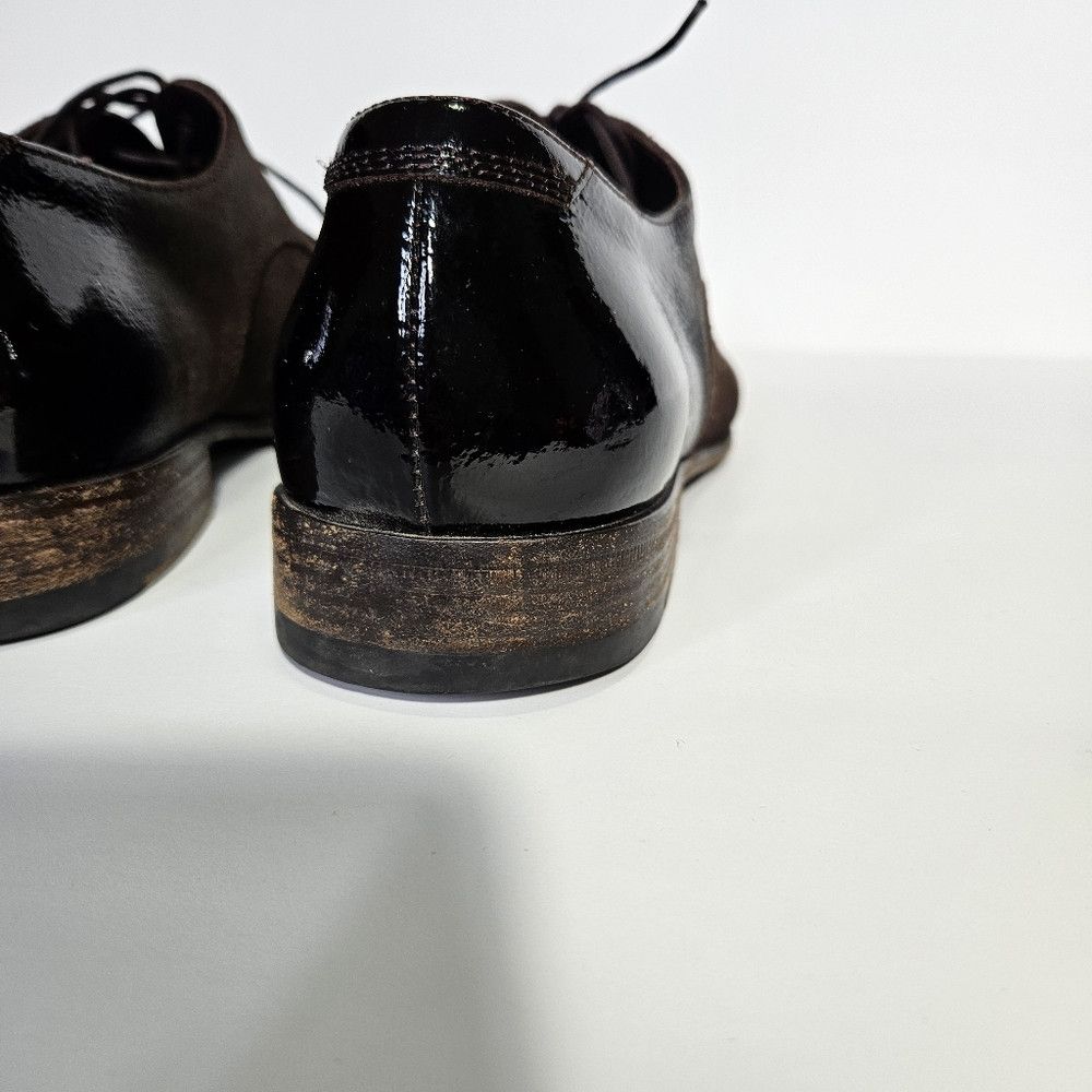Paciotti Cesare Paciotti Brown Suede & Patent Leather Tuxedo Shoes Size US 6.5 / EU 39-40 - 8 Thumbnail