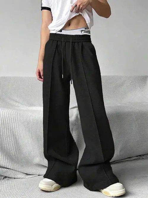 Japanese Brand × Vintage Wide Leg Casual Y2k Sweatpants Size US 32 / EU 48 - 3 Thumbnail