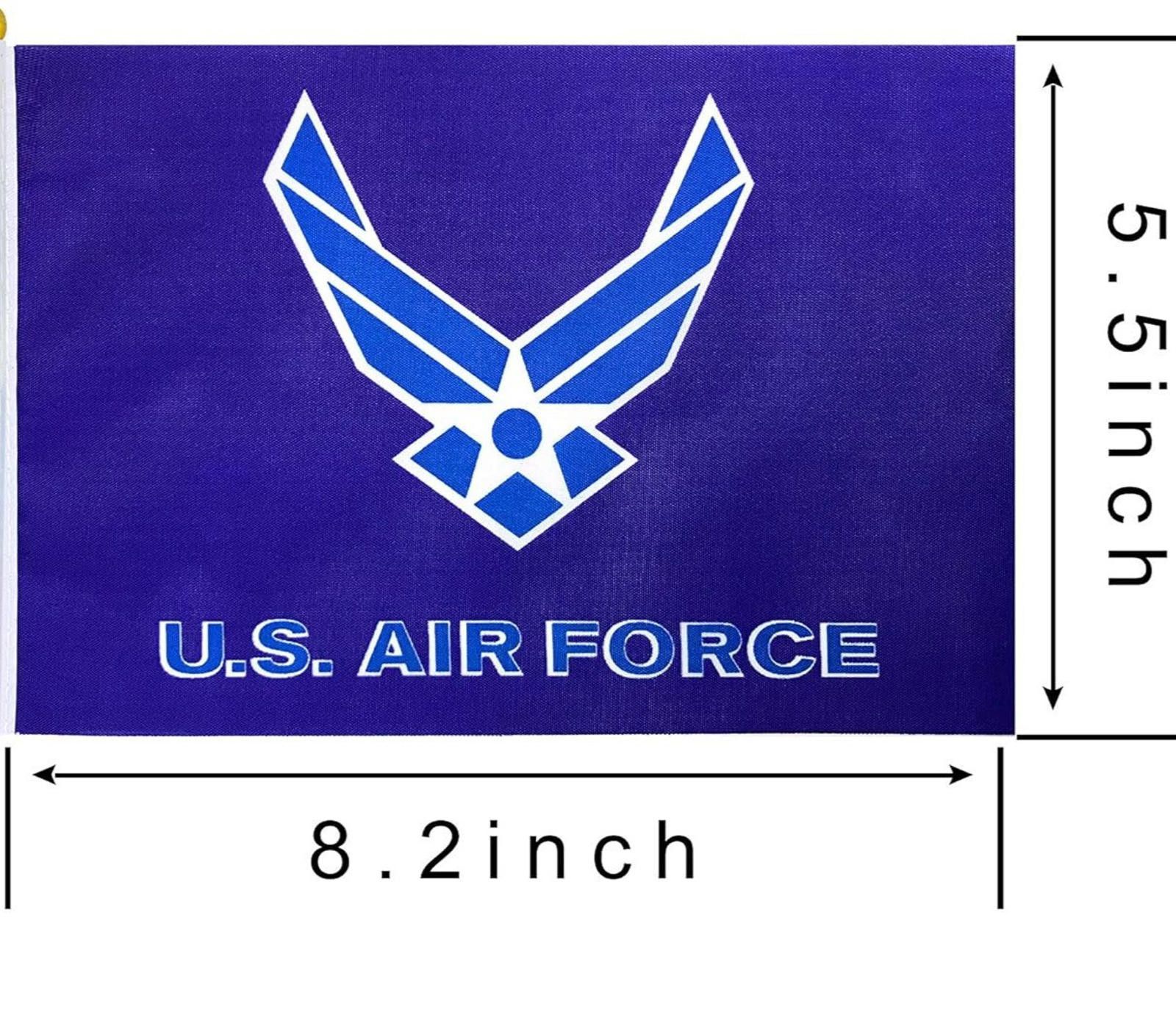 Designer US Air Force Small Flag Wings Flag 3 PACK 5.5"x 8.5" inches Size ONE SIZE - 2 Thumbnail