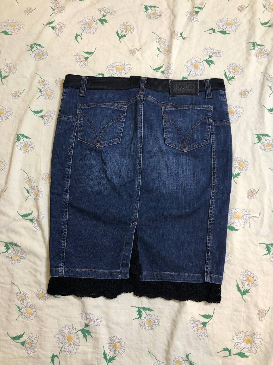 Dolce & Gabbana Dolce & Gabbana Women's Blue and Navy Skirt Size 32" / US 10 / IT 46 - 2 Thumbnail