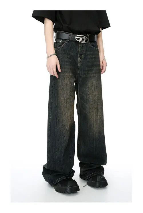 Other Vintage striped design Distressed washed jeans Size US 32 / EU 48 - 3 Thumbnail