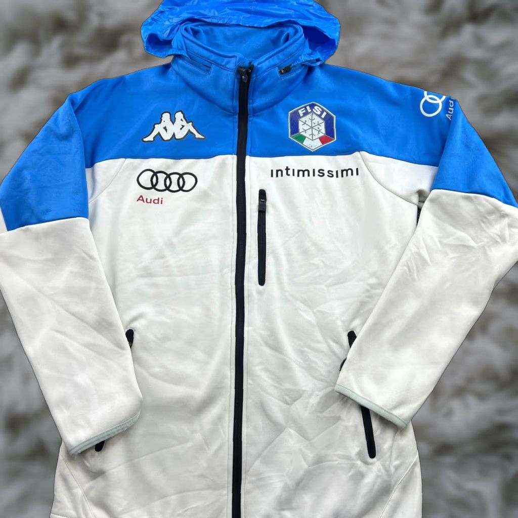 Kappa KAPPA Italy Team Ski Jacket Mens Medium Intimissimi FISI Hooded Softshell Multicolor Size US M / EU 48-50 / 2 - 1 Thumbnail