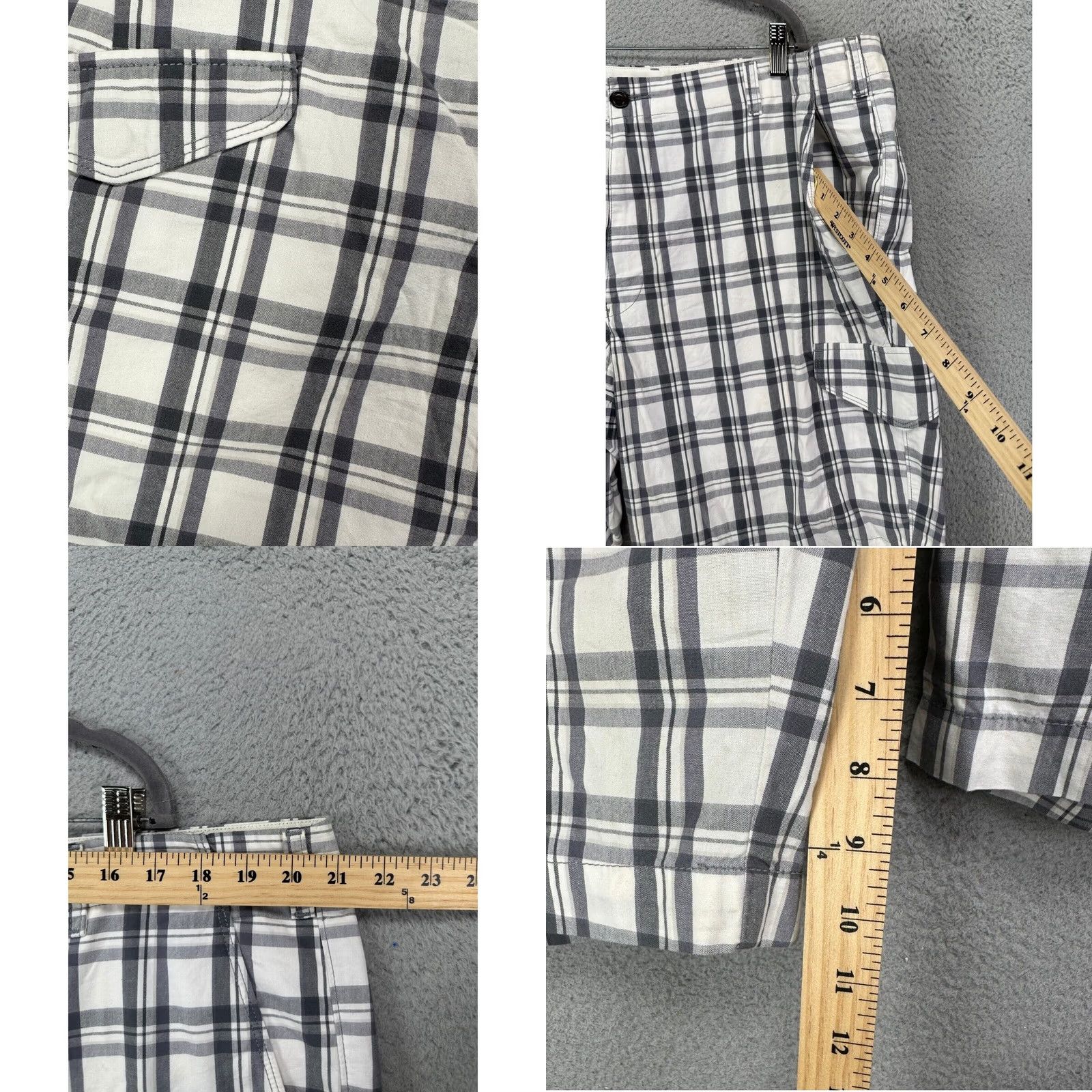 Dockers Dockers Shorts Cargo Mens 40 White Plaid Classic Fit Khaki Chino NEW Size US 40 / EU 56 - 8 Thumbnail