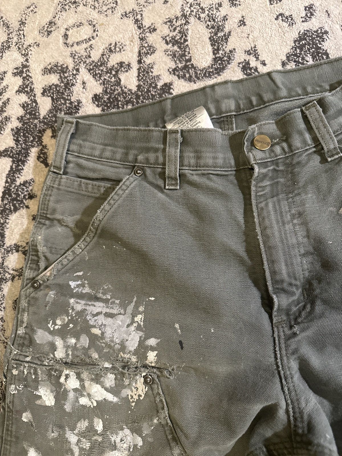 Carhartt × Vintage Vintage Carhartt Double Knee Paint Splatter Pants Size US 30 / EU 46 - 4 Thumbnail