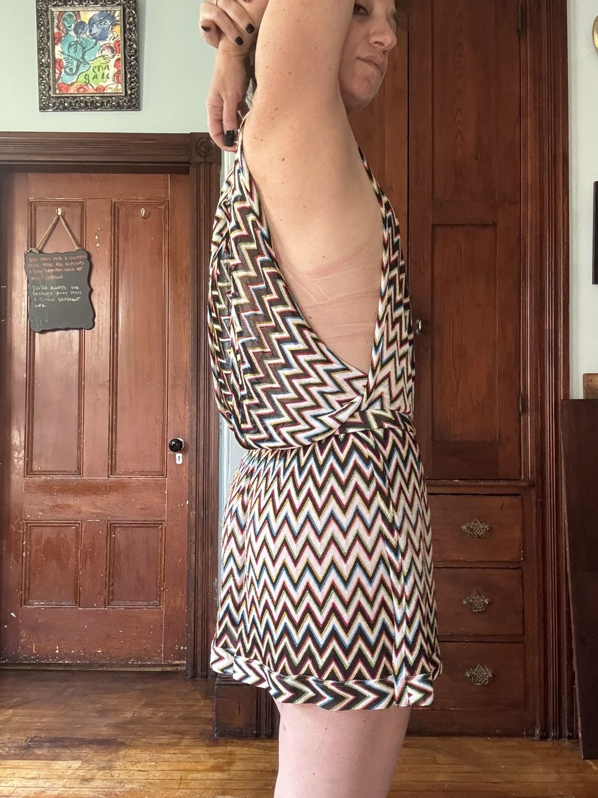 Missoni Missoni Mare Rainbow & Black Zigzag Romper, Size 42 Size 28" / US 6 / IT 42 - 5 Thumbnail