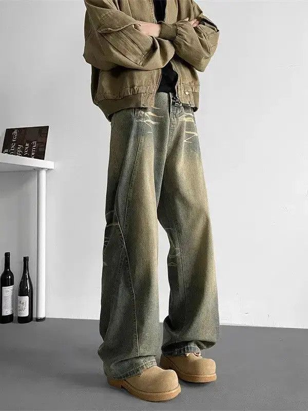 Japanese Brand Retro straight leg slightly flared wide leg jeans Size US 32 / EU 48 - 5 Thumbnail