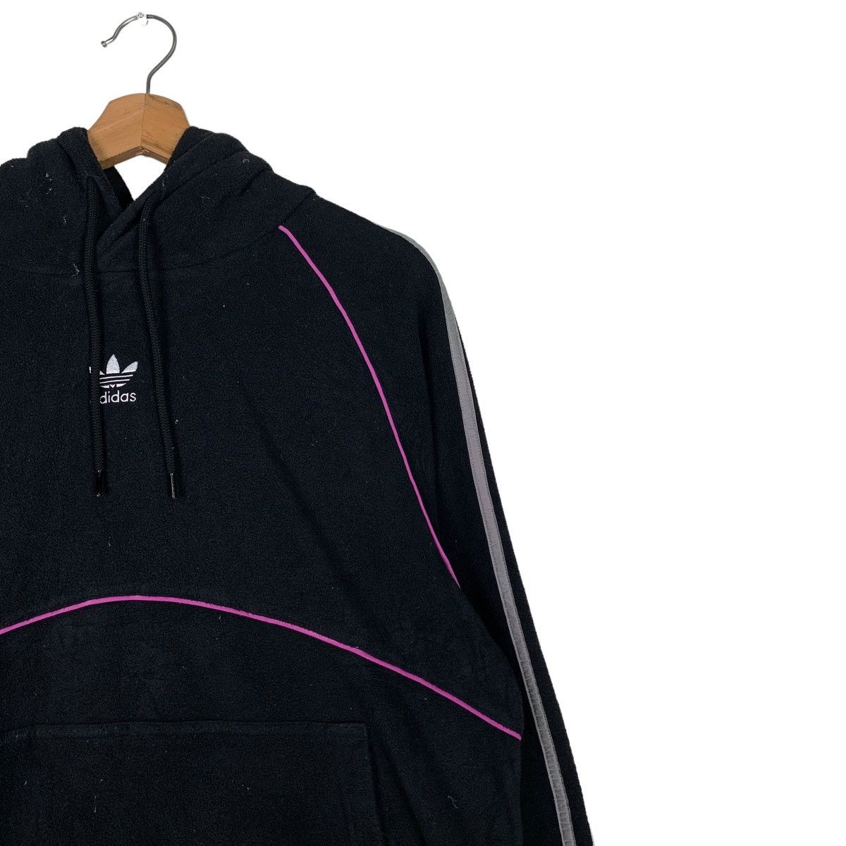 Adidas ADIDAS Embroidery Center Logo Fleece Hoodies #0312-C14 Size US M / EU 48-50 / 2 - 6 Thumbnail