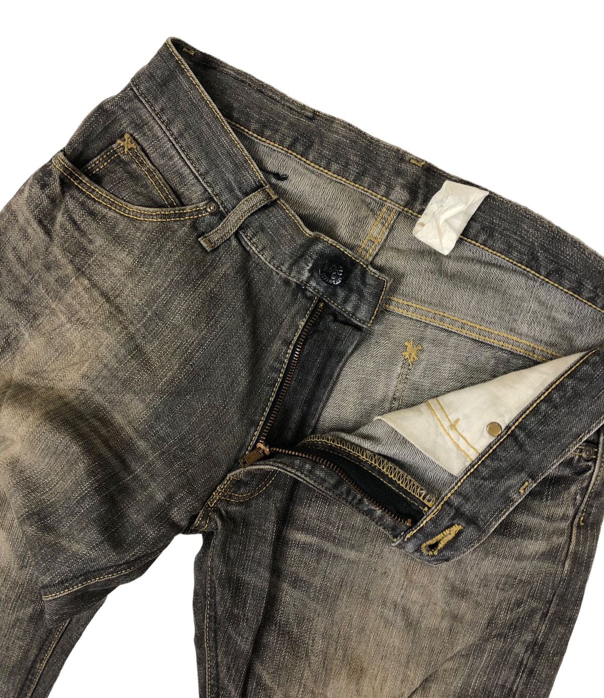 Lee Flare Lee Japan Distressed Black Denim Jeans Size US 32 / EU 48 - 7 Thumbnail