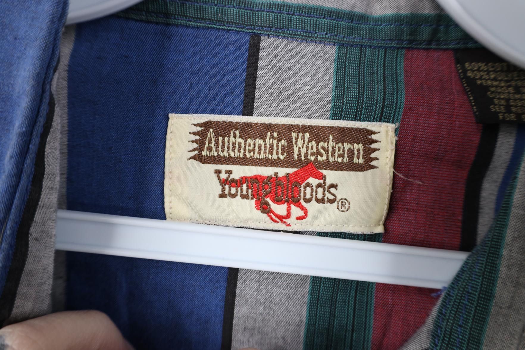 Vintage Vintage 90s Streetwear Striped Western Cowboy Button Shirt Size US L / EU 52-54 / 3 - 8 Thumbnail