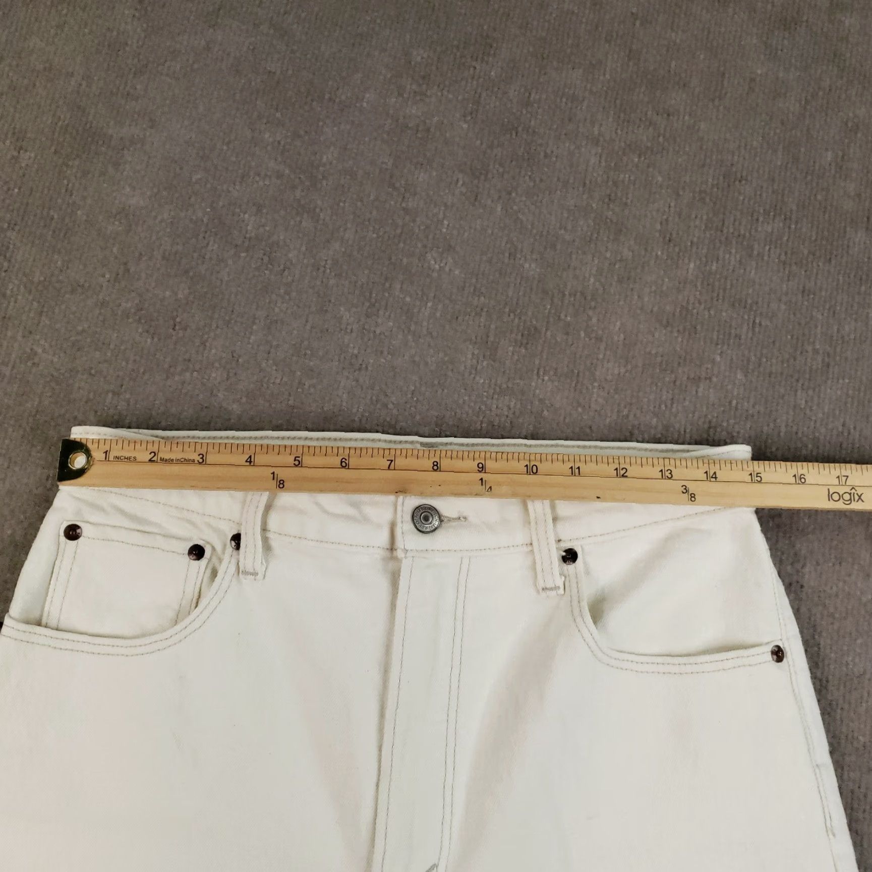 Abercrombie & Fitch Abercrombie & Fitch Jeans Women 10 Beige 90s Straight High Rise Denim 5-Pocket Size 32" / US 10 / IT 46 - 5 Thumbnail