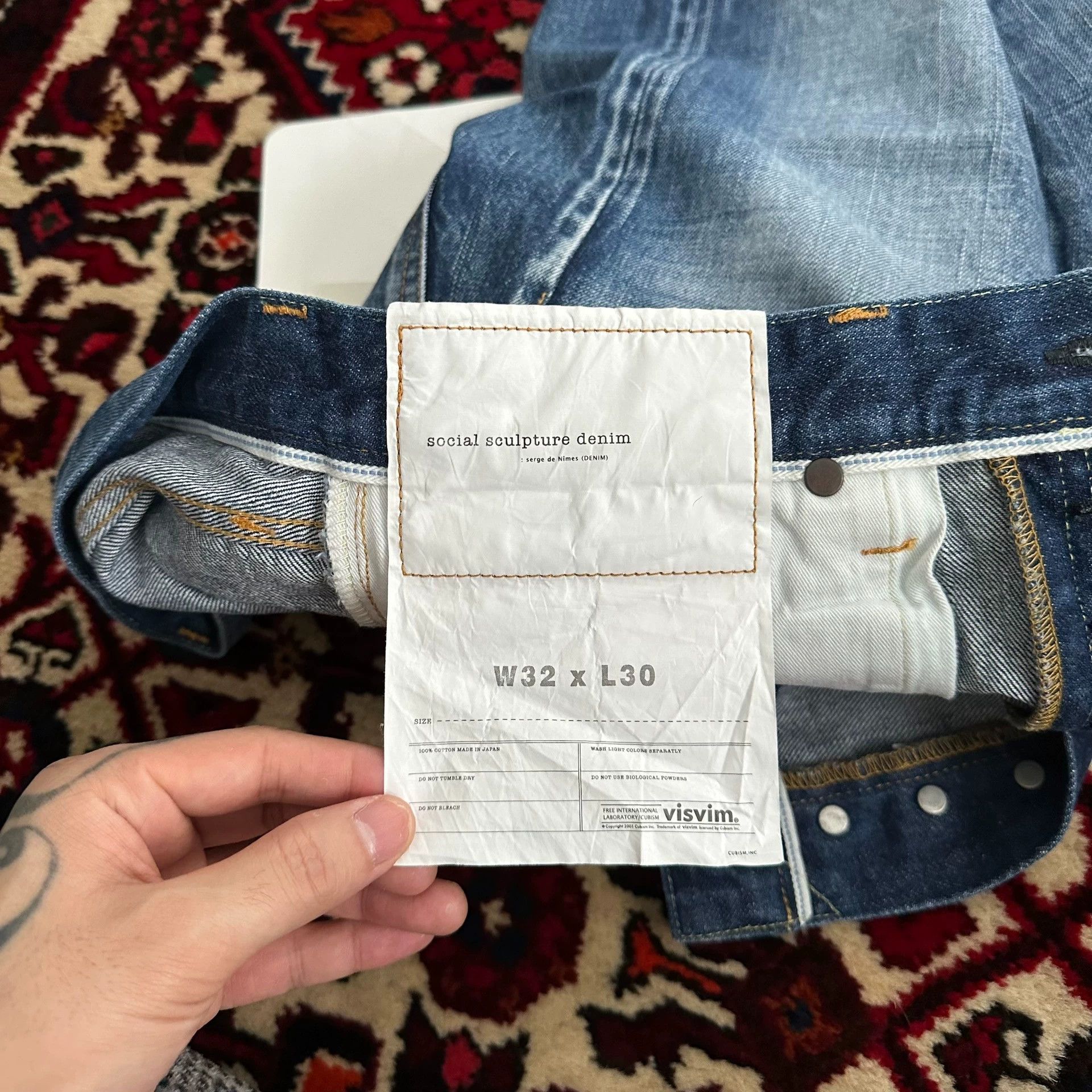Visvim visvim18AW 01.2D12 journeyman mud dyed brt blu W32L30 Size US 32 / EU 48 - 8 Thumbnail