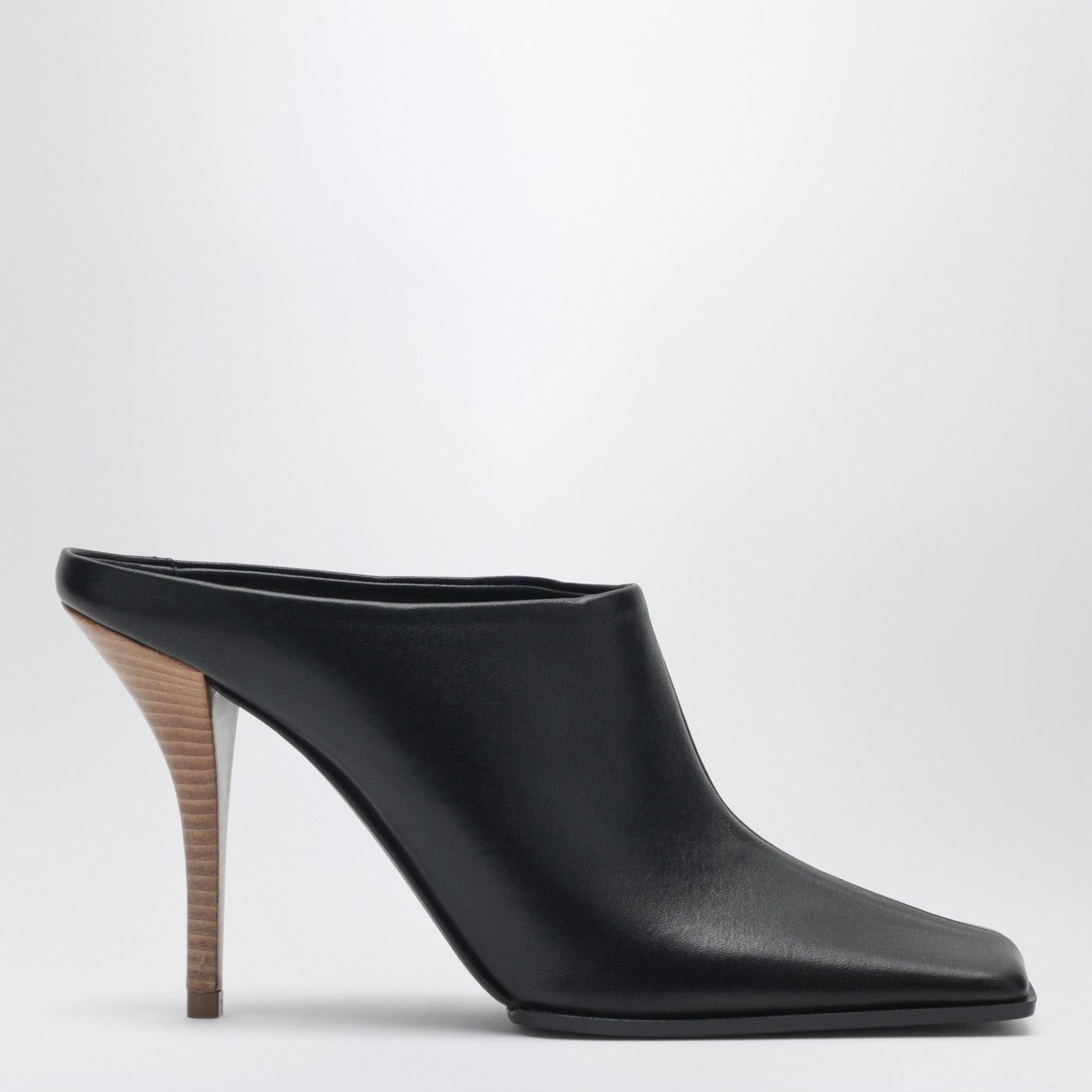 Alaia Alaia Black Square Leather Mules Size US 8 / IT 38 - 1 Thumbnail