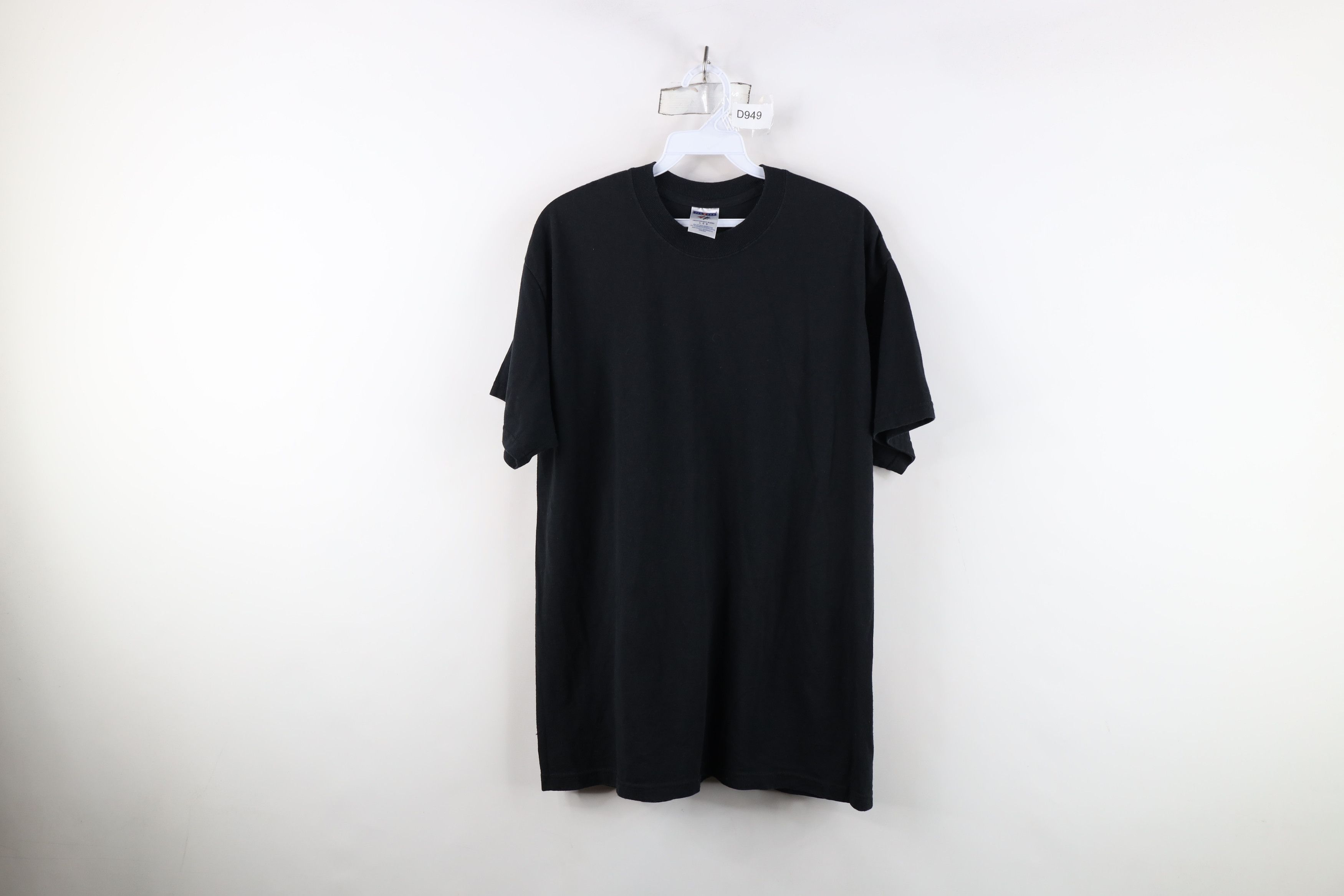 Vintage Vintage 90s Y2K Streetwear Blank Heavyweight T-Shirt Black Size US L / EU 52-54 / 3 - 1 Thumbnail