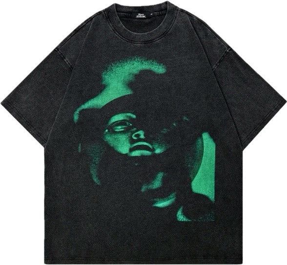 Vintage Green Graphic Face T Shirt Size US M / EU 48-50 / 2 - 2 Thumbnail