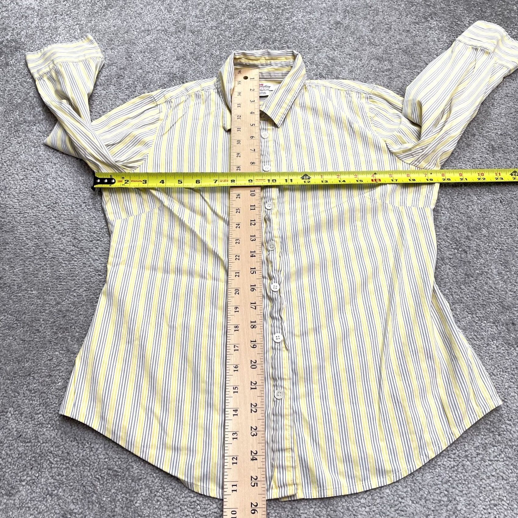 J.Crew J.Crew Haberdashery Shirt Womens Medium Multi Striped Button Down Stretch Casual Size M / US 6-8 / IT 42-44 - 6 Thumbnail