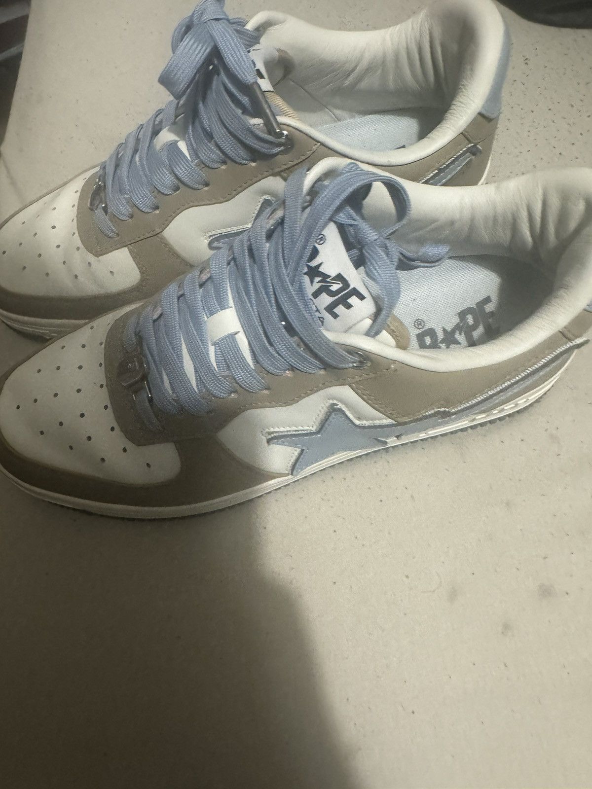 Bape Bape sta low #4 beige sky blue Size US 9 / EU 42 - 3 Thumbnail
