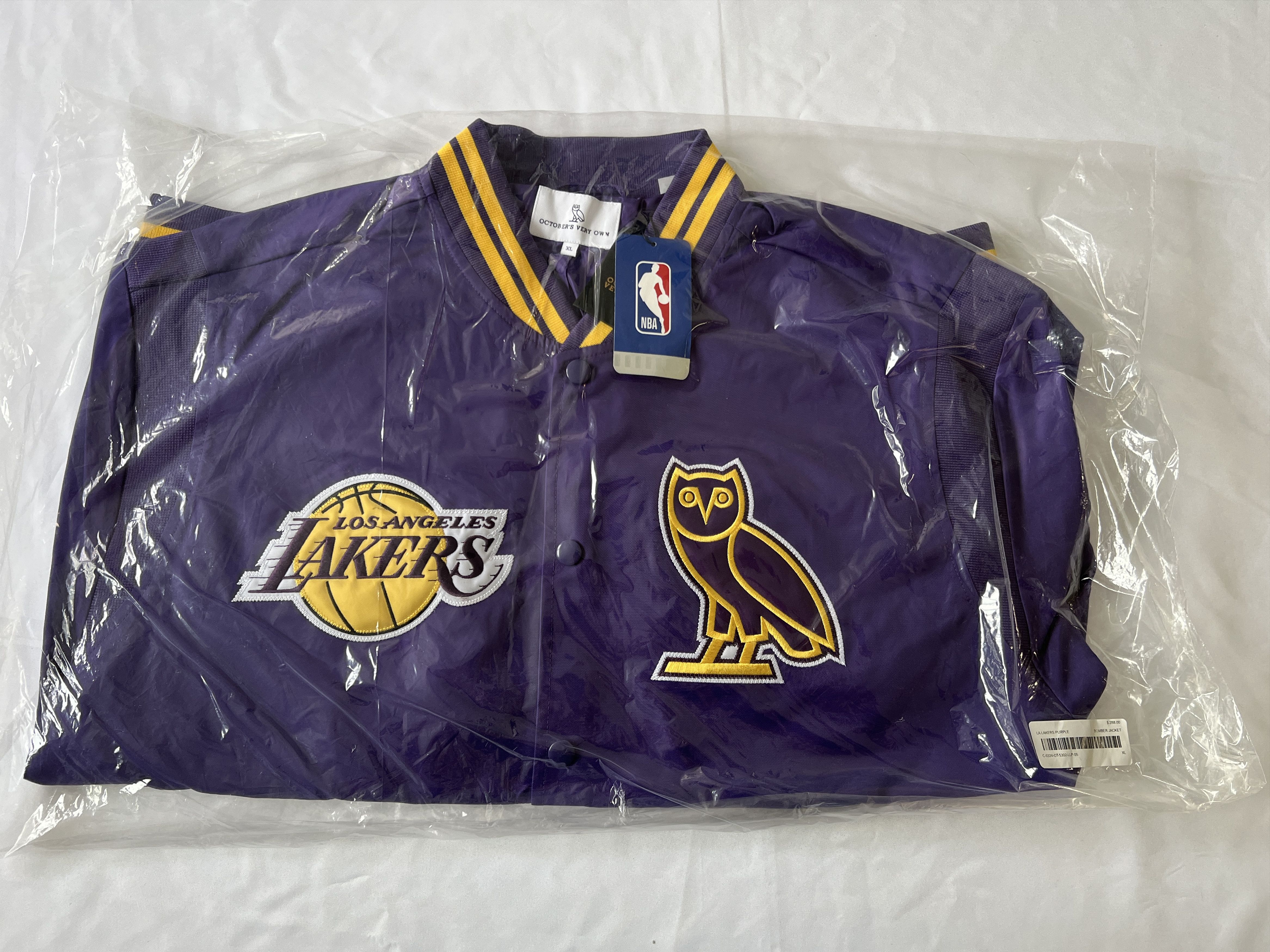 Drake OVO x NBA x NBA LOS ANGELES LAKERS SATIN VARSITY JACKET Size US XL / EU 56 / 4 - 2 Thumbnail