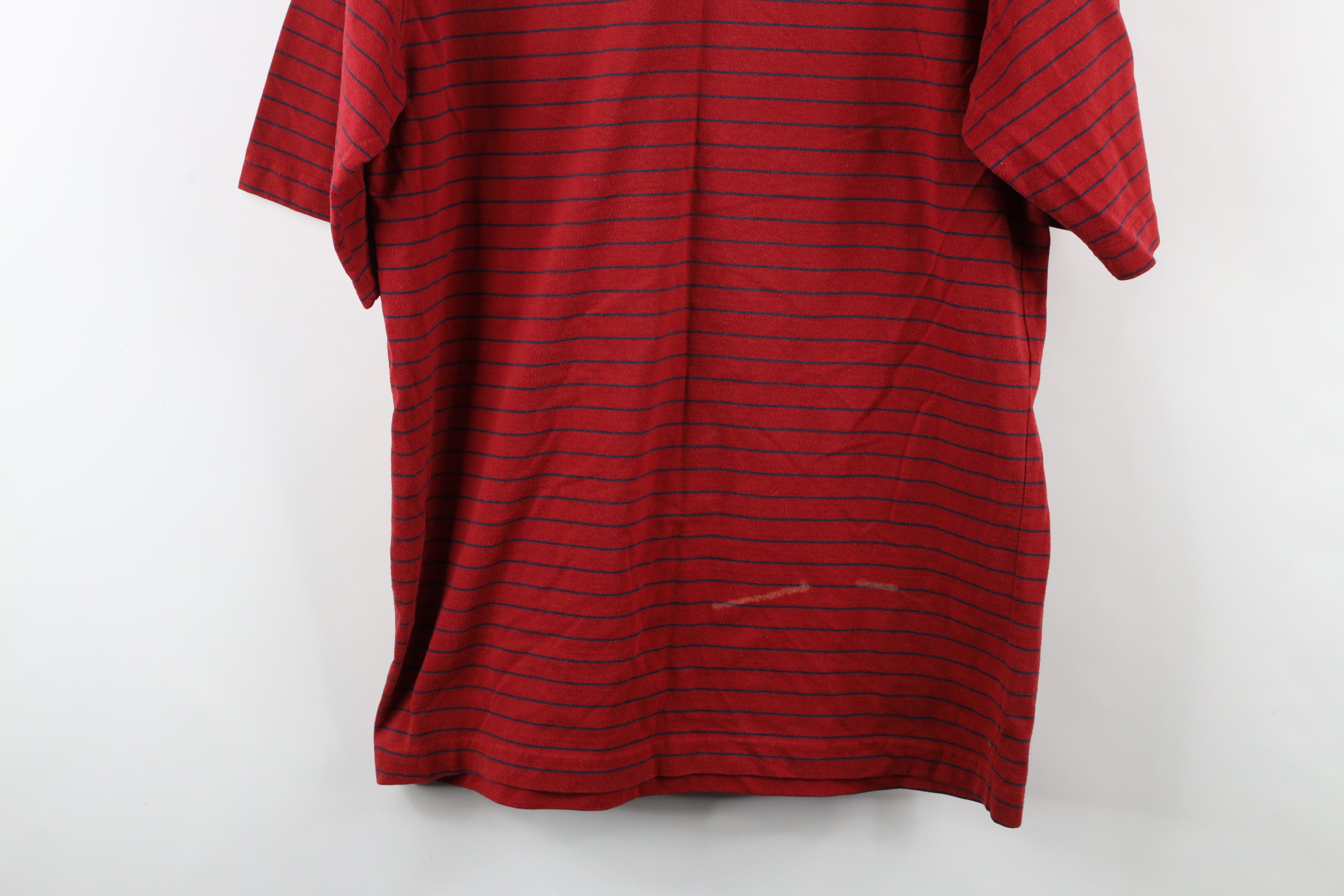 Vintage Vintage 90s Streetwear Striped Short Sleeve T-Shirt Red Size US M / EU 48-50 / 2 - 13 Thumbnail