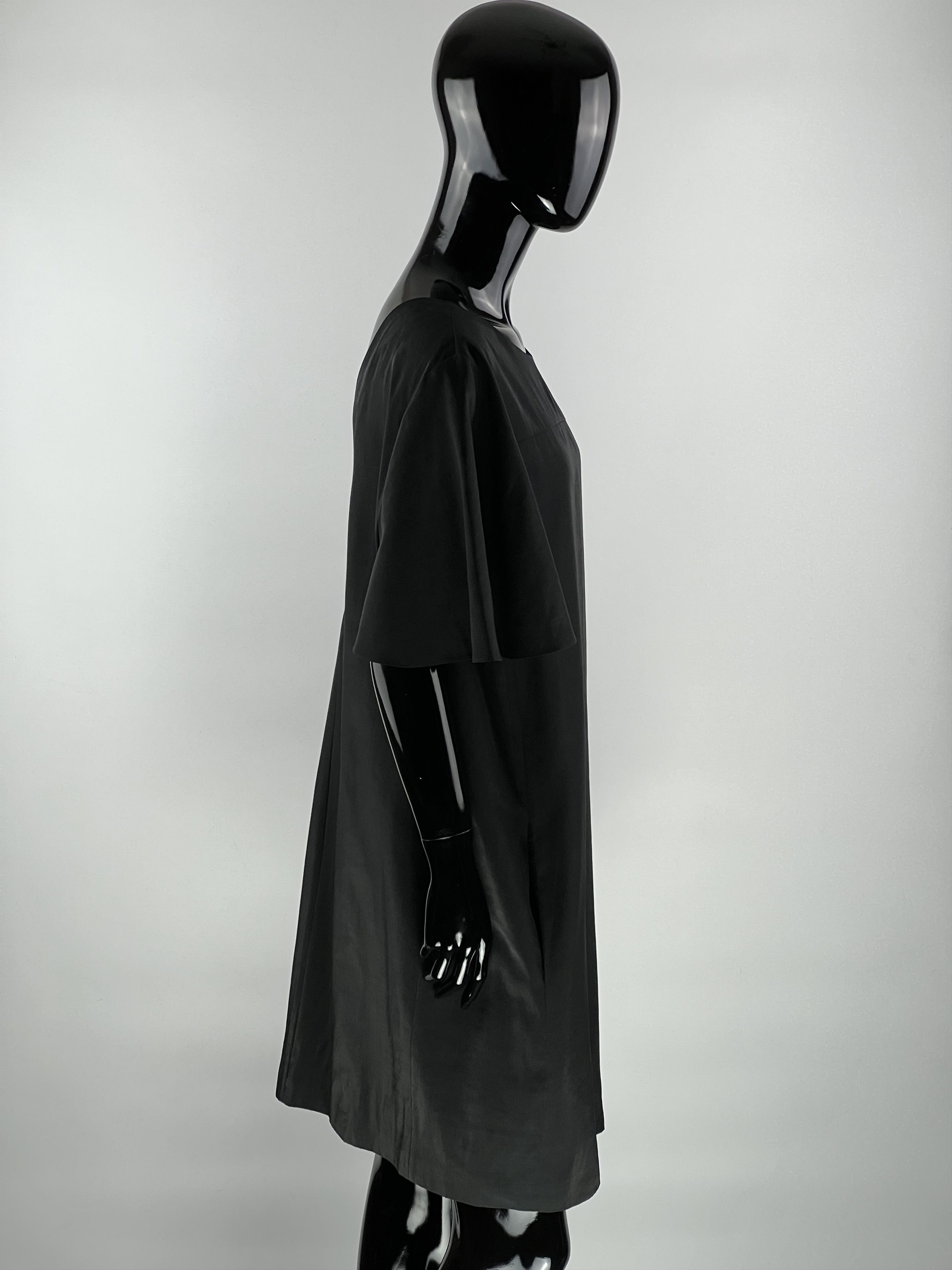 Cos COS Black Modal Short Dress Size EUR44 Size XL / US 12-14 / IT 48-50 - 2 Thumbnail