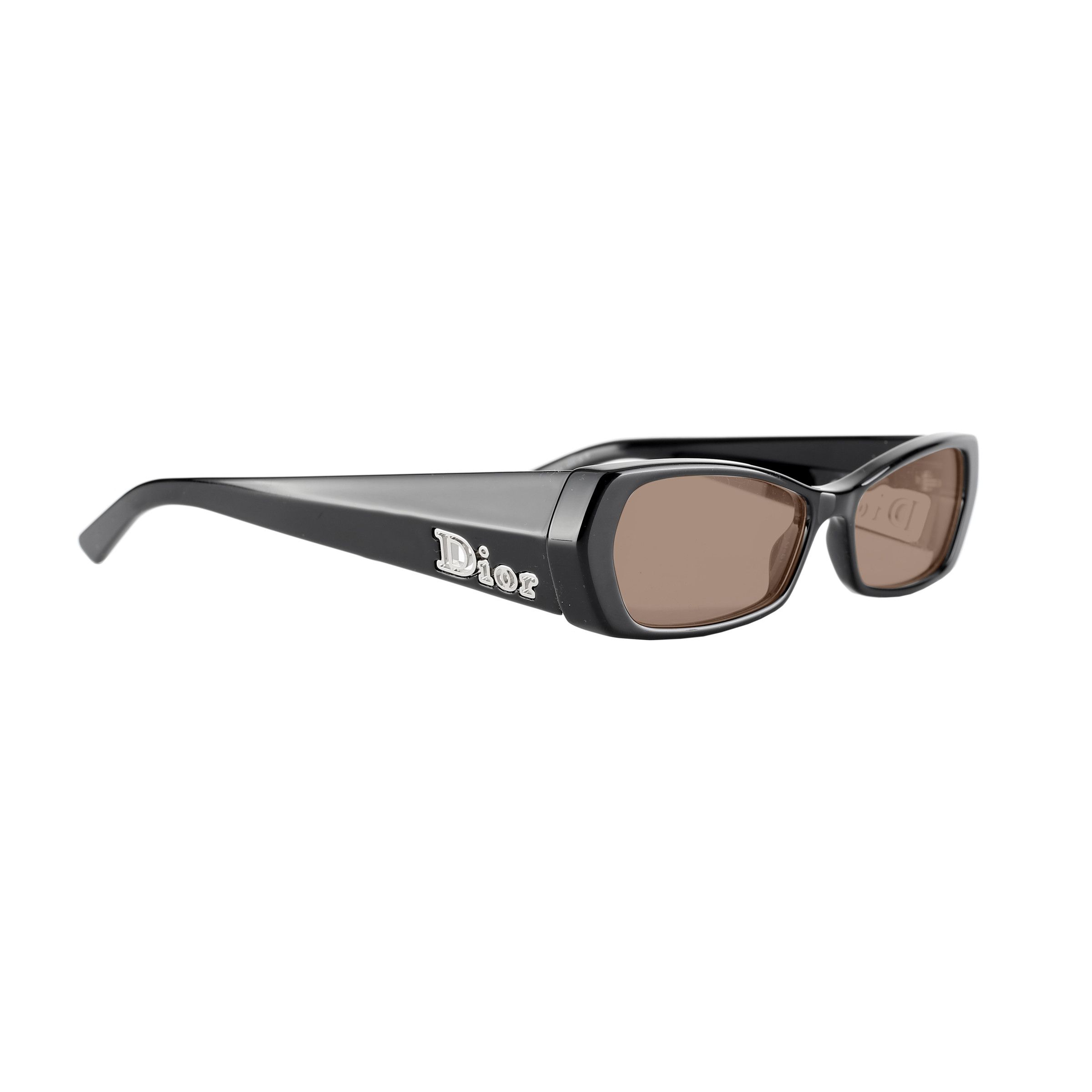 Dior Christian Dior '00s Black Wide Plastic Frame Sunglasses Brwn Size ONE SIZE - 5 Thumbnail
