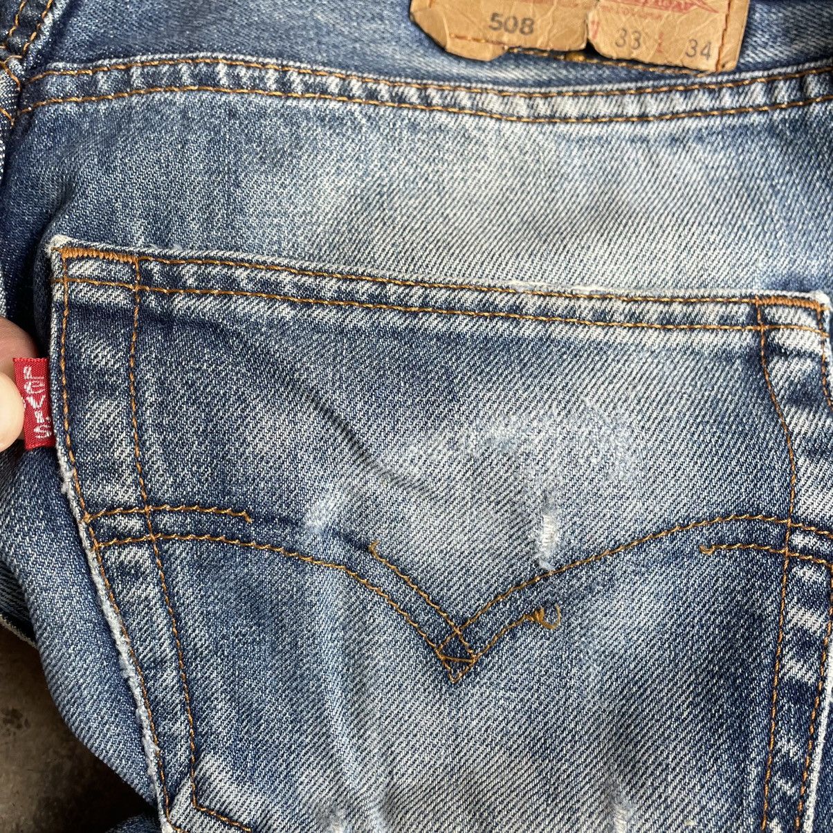 Levi's Vintage Clothing 🔥Vintage Levis 508 Custom Patchworks Ripped Distress Jeans Size US 33 - 14 Thumbnail