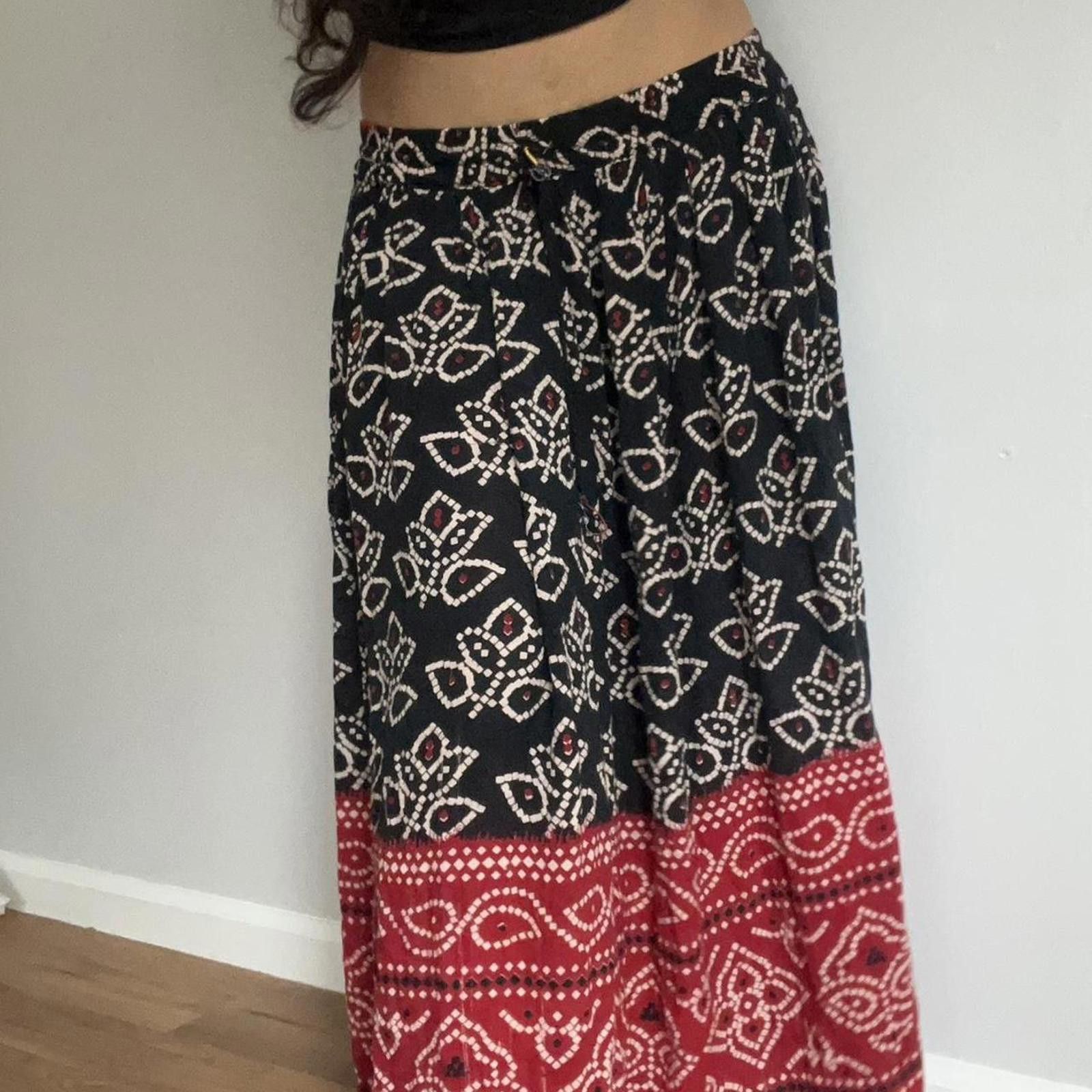 Other Red and black maxi skirt #maxiskirt Size 28" / US 6 / IT 42 - 1 Thumbnail