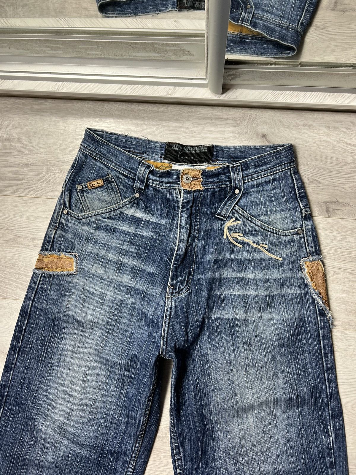 Karl Kani × Vintage Rare Vintage Karl Kani Baggy Denim Pants Big Logo Jeans Size US 30 / EU 46 - 11 Thumbnail