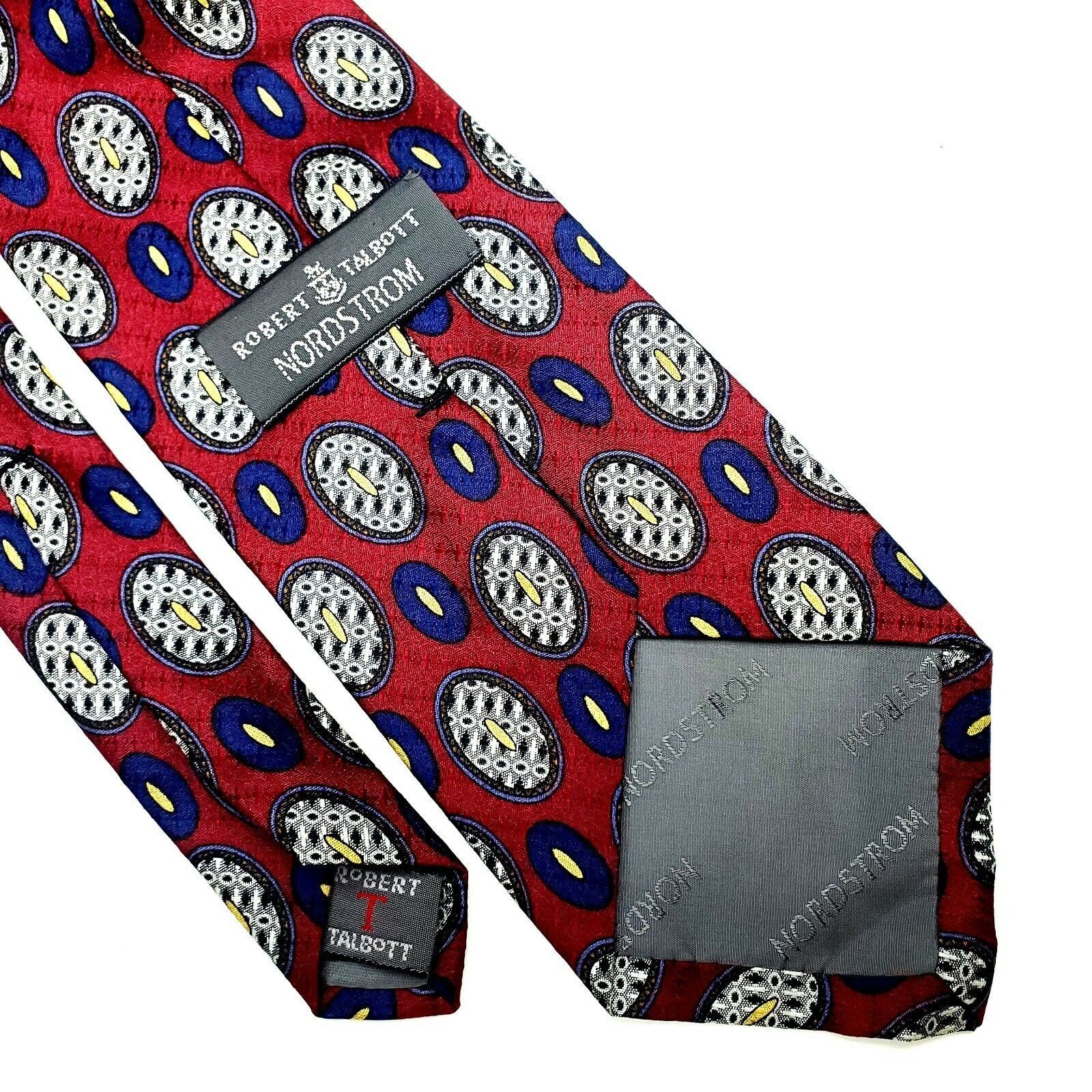Robert Talbott Robert Talbot Nordstrom Silk Tie Red Print Classic Geometric Size ONE SIZE - 6 Thumbnail