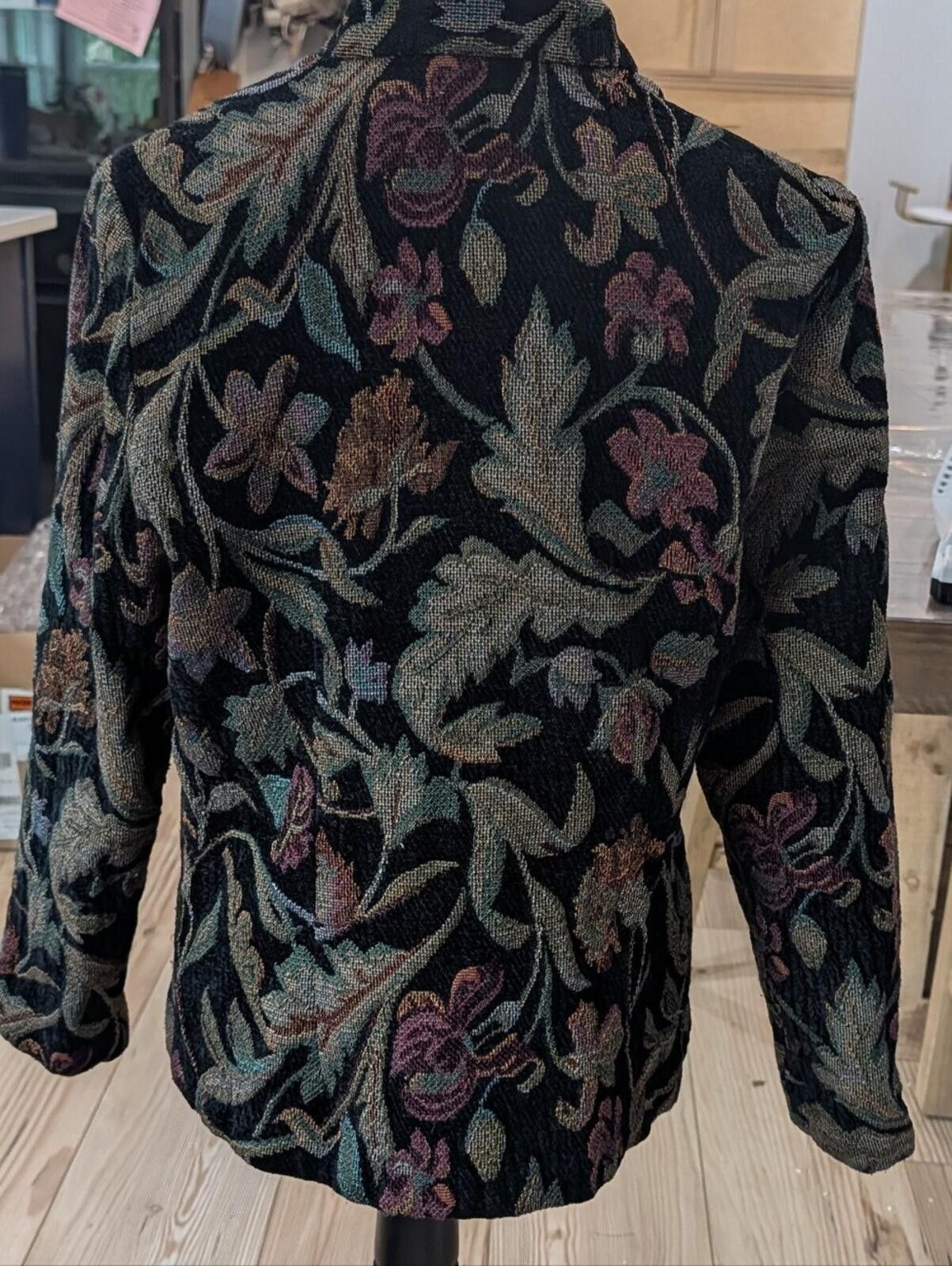 Other Vintage Portrait Floral Tapestry Button-Front Jacket Size L / US 10 / IT 46 - 4 Thumbnail