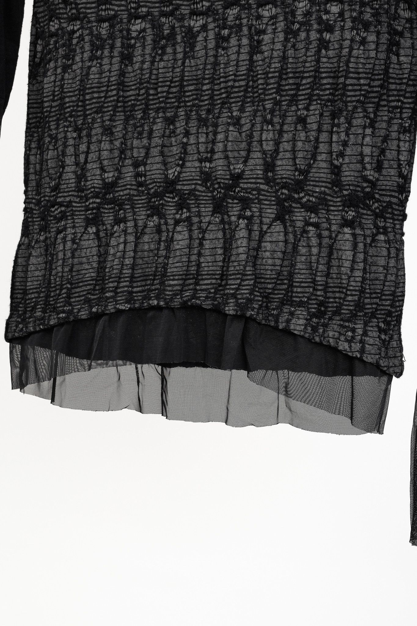 Other Art Point Abstract Design Mesh Detail Long Sleeve Top Size XS / US 0-2 / IT 36-38 - 8 Thumbnail